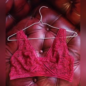 Victoria's Secret Very Sexy Red Sheer Bra Large